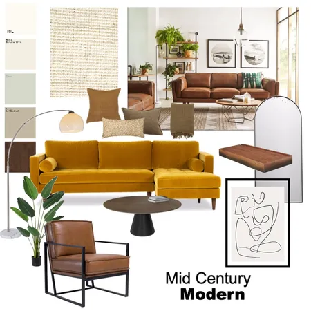 Mid Century Livingroom Interior Design Mood Board by rfevans on Style Sourcebook