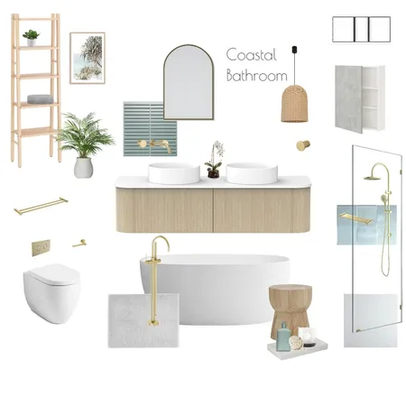 coastal bathroom Interior Design Mood Board by Sophie Li on Style Sourcebook
