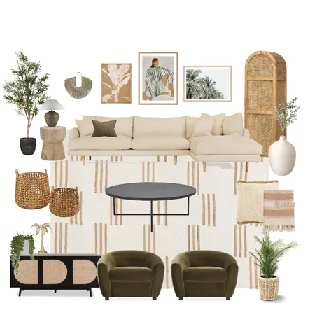 Green Living Room Interior Design Mood Board by westofhere on Style Sourcebook