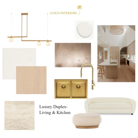 Luxury Duplex- Living & Kitchen Interior Design Mood Board by Coco Interiors on Style Sourcebook