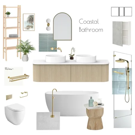 coastal bathroom Interior Design Mood Board by Sophie Li on Style Sourcebook