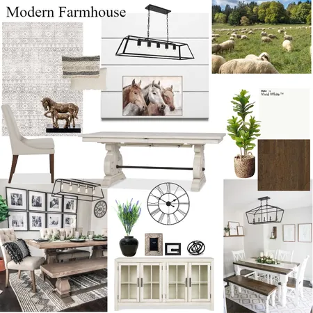 Farmhouse Dining Interior Design Mood Board by KerriLee on Style Sourcebook
