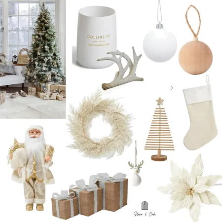 Scandi Christmas Interior Design Mood Board by Stone and Oak on Style Sourcebook