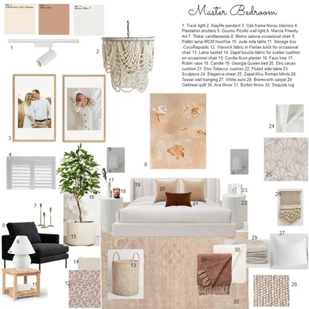 MASTER BEDROOM Interior Design Mood Board by Kennedy & Co Design Studio on Style Sourcebook