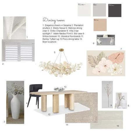 Dining room Interior Design Mood Board by Kennedy & Co Design Studio on Style Sourcebook