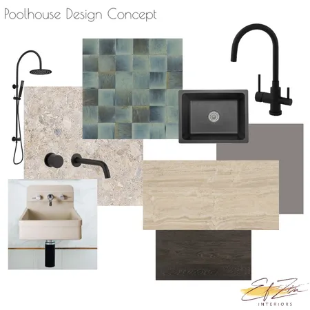14 Milner St- Poolhouse Interior Design Mood Board by EF ZIN Interiors on Style Sourcebook