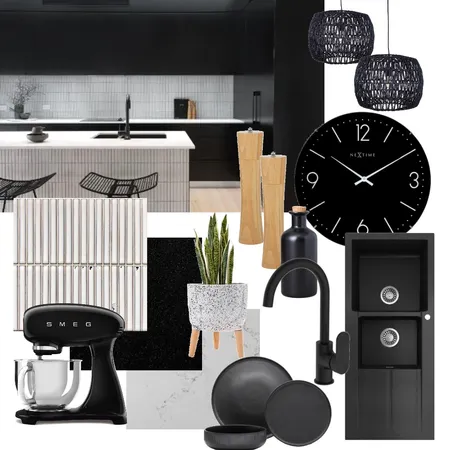 Monochrome Kitchen Interior Design Mood Board by vanessa_VPM on Style Sourcebook