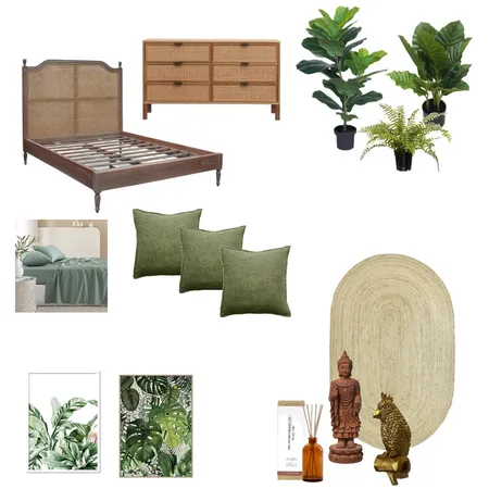 tropical bedroom Interior Design Mood Board by willxhib on Style Sourcebook