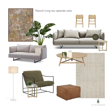 Rhian Bristow Lounge - two sofas muted tones Interior Design Mood Board by CSInteriors on Style Sourcebook