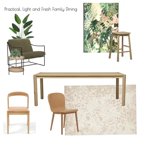 Light Woods/Leather Dining- Casual Family Friendly Dining Interior Design Mood Board by CSInteriors on Style Sourcebook