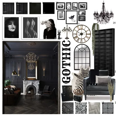 Gothic Interior Design Mood Board by Daston on Style Sourcebook
