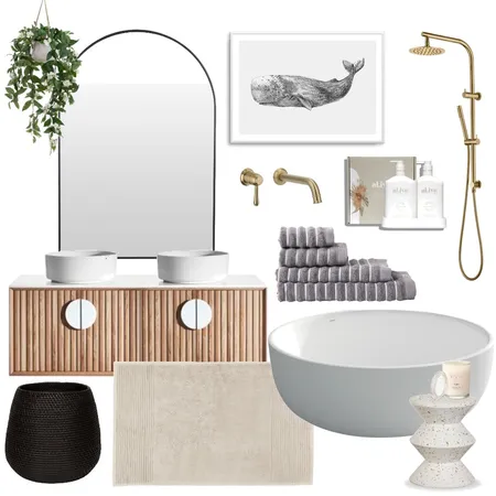 Glam Bath Interior Design Mood Board by houseofhygge on Style Sourcebook