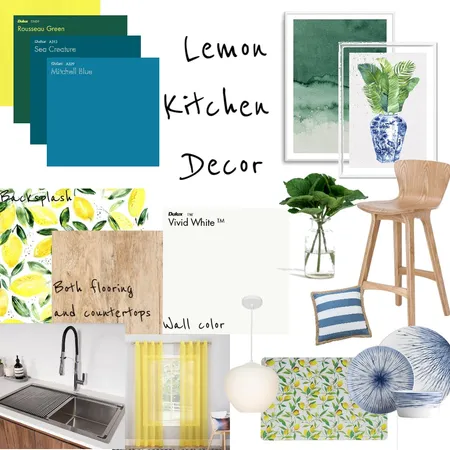 Lemon Kitchen Decor Interior Design Mood Board by BrennaG on Style Sourcebook