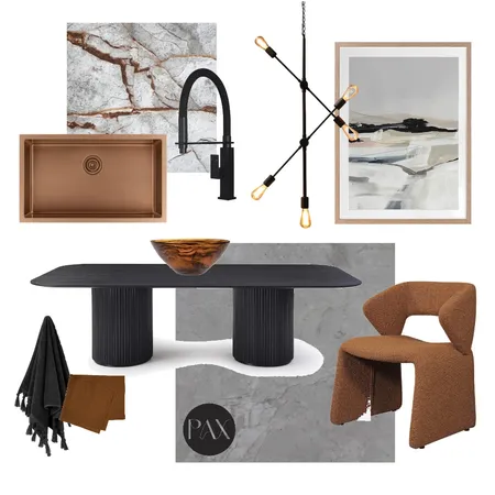 Black & Tan Dining Interior Design Mood Board by PAX Interior Design on Style Sourcebook