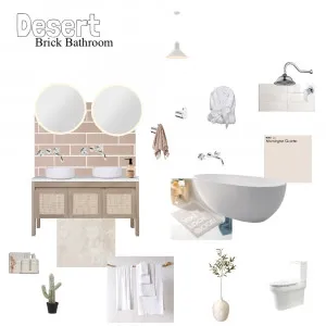 Desert Brick Bathroom Interior Design Mood Board by Morganizing Co. on Style Sourcebook