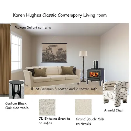 Karen Hughes Living Room Interior Design Mood Board by AndreaMoore on Style Sourcebook