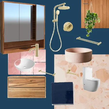 Bold and brass ensuite Interior Design Mood Board by lil_kimness on Style Sourcebook