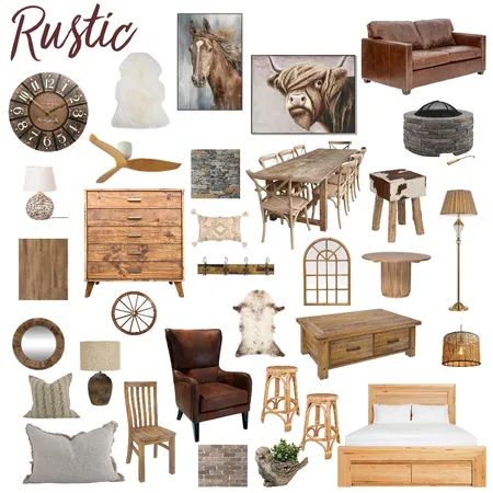 Rustic Interior Design Mood Board by Izzy_Zara on Style Sourcebook