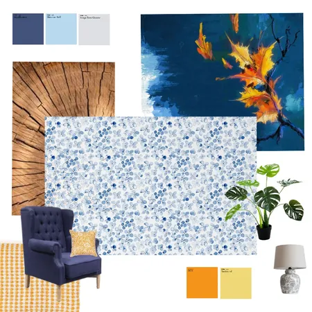Blue leaves Interior Design Mood Board by Dorin on Style Sourcebook
