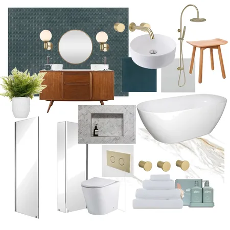 Art Deco Inspired Bathroom Interior Design Mood Board by Swish Decorating on Style Sourcebook