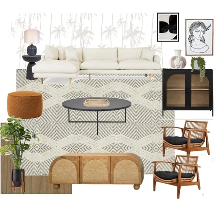 Bold Neutral Living Room Interior Design Mood Board by westofhere on Style Sourcebook