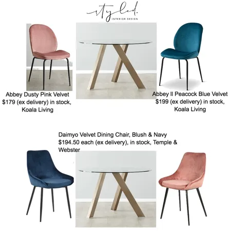 Dining Chair Options Leon Interior Design Mood Board by Styled Interior Design on Style Sourcebook