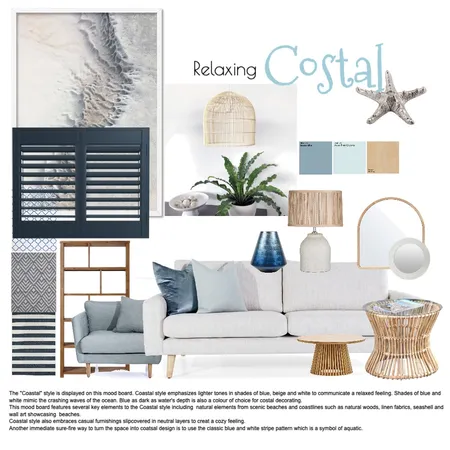 Costal Mood Board Interior Design Mood Board by Flora Liu on Style Sourcebook
