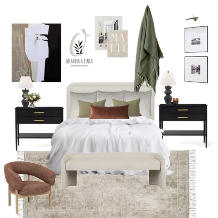 Nish bed Interior Design Mood Board by Oleander & Finch Interiors on Style Sourcebook