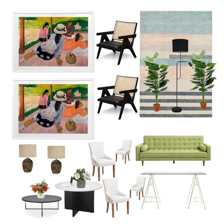 Relaxed Colourful Retreat/Office Interior Design Mood Board by rwt1 on Style Sourcebook