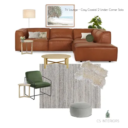 Amy and Enrique- TV Lounge Linden Corner Sofa Interior Design Mood Board by CSInteriors on Style Sourcebook