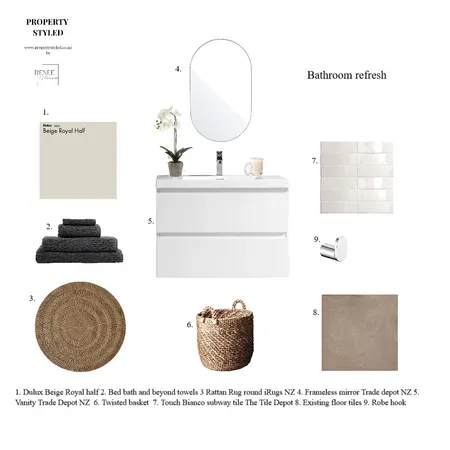 Bathroom refresh Interior Design Mood Board by Renee Interiors on Style Sourcebook