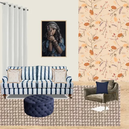 צבעים משלימים כחול וכתום רגוע Interior Design Mood Board by anatsella on Style Sourcebook