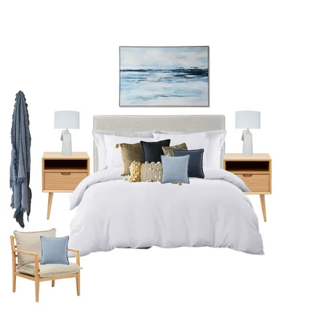 Katrina Bedroom- artwork 3 white beach and chair option Interior Design Mood Board by C Inside Interior Design on Style Sourcebook