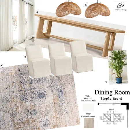 Dining Room Sample Board Interior Design Mood Board by GV Studio on Style Sourcebook