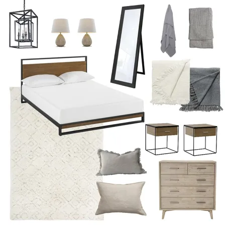 Modern Farmhouse Bedroom Furnitures Interior Design Mood Board by pawaung on Style Sourcebook