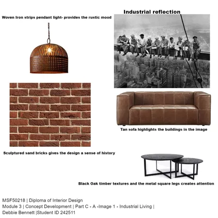 Industrial Living Room Interior Design Mood Board by Refined By Design Pty Ltd on Style Sourcebook