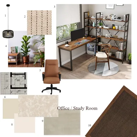 office room brown monochromatic Interior Design Mood Board by Swetha Varma on Style Sourcebook