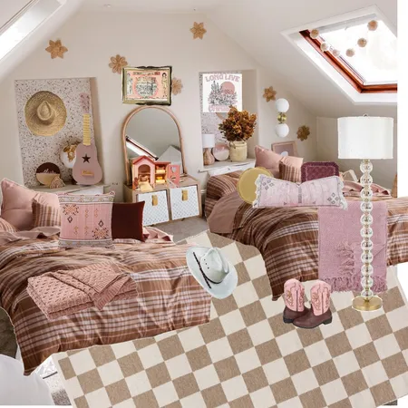 Retro cowgirl inspired bedroom Interior Design Mood Board by maddylove on Style Sourcebook