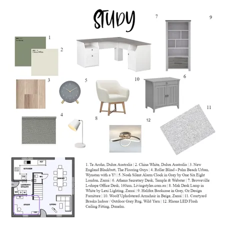 Study Interior Design Mood Board by Lottieball18 on Style Sourcebook