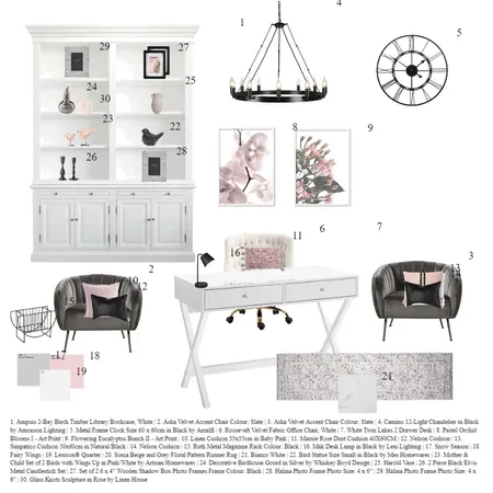 Home office items 11-2022 Interior Design Mood Board by Ideal Design on Style Sourcebook