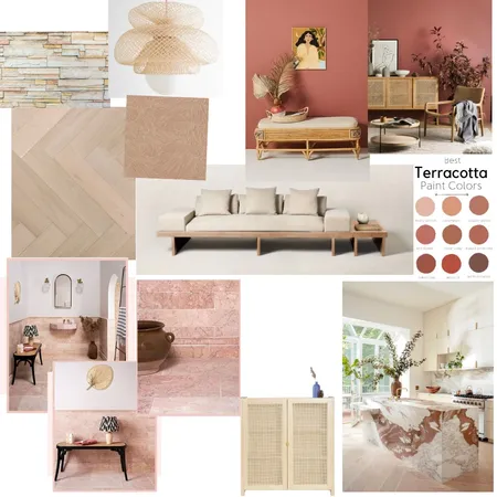 monochromatic terracotta Interior Design Mood Board by martinaparri on Style Sourcebook