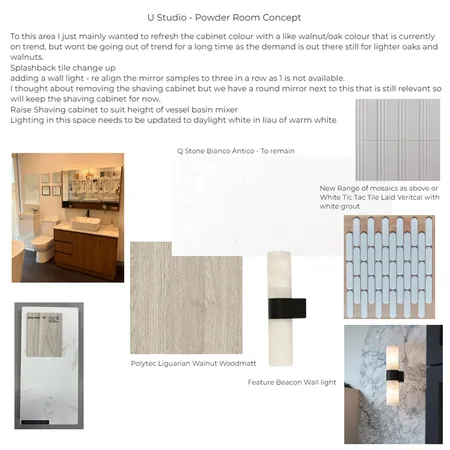 U Studio - Powder Room Concept Interior Design Mood Board by klaudiamj on Style Sourcebook