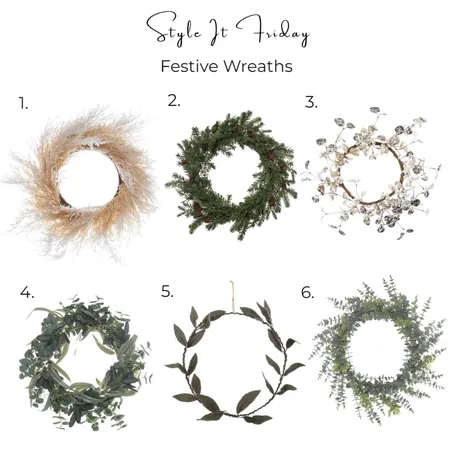 Style It Friday: Festive Wreaths Interior Design Mood Board by Bridgid Collard on Style Sourcebook