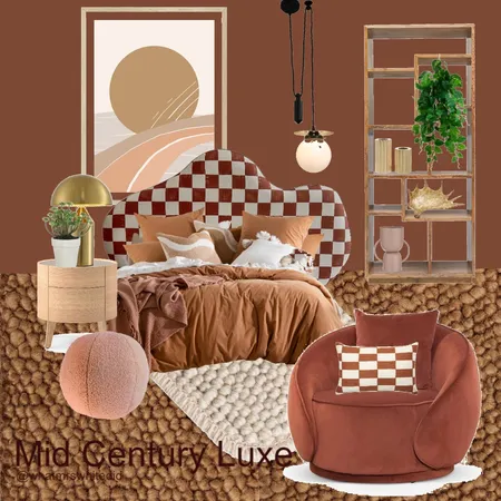 Mid century modern luxe Interior Design Mood Board by WHAT MRS WHITE DID on Style Sourcebook