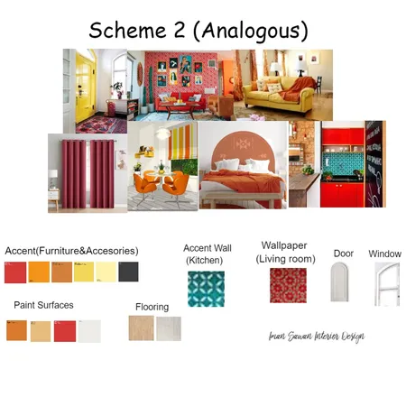 scheme 2 Analogous Interior Design Mood Board by Iman Sawan on Style Sourcebook