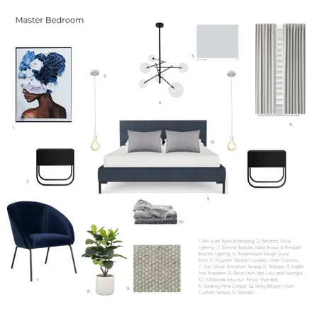 Master Bedroom Interior Design Mood Board by Ngribble on Style Sourcebook