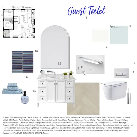 Guest Toilet Interior Design Mood Board by scottmoira on Style Sourcebook