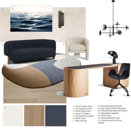 Home Office Interior Design Mood Board by paulamorales.1409@gmail.com on Style Sourcebook