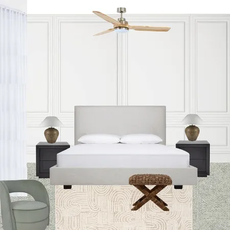 Master Bedroom black transitional smaller rug Interior Design Mood Board by Kayrener on Style Sourcebook