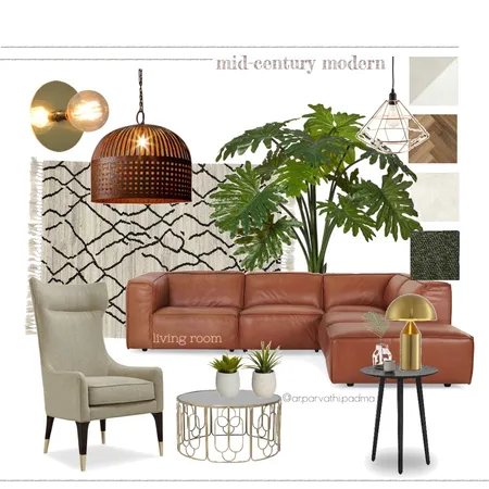 Mid-century modern Interior Design Mood Board by parvathi.padma on Style Sourcebook